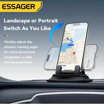 Gambar produk ESSAGER Dashboard Phone Holder For Car Anti Slip 360 Rotation - ES-ZJ39