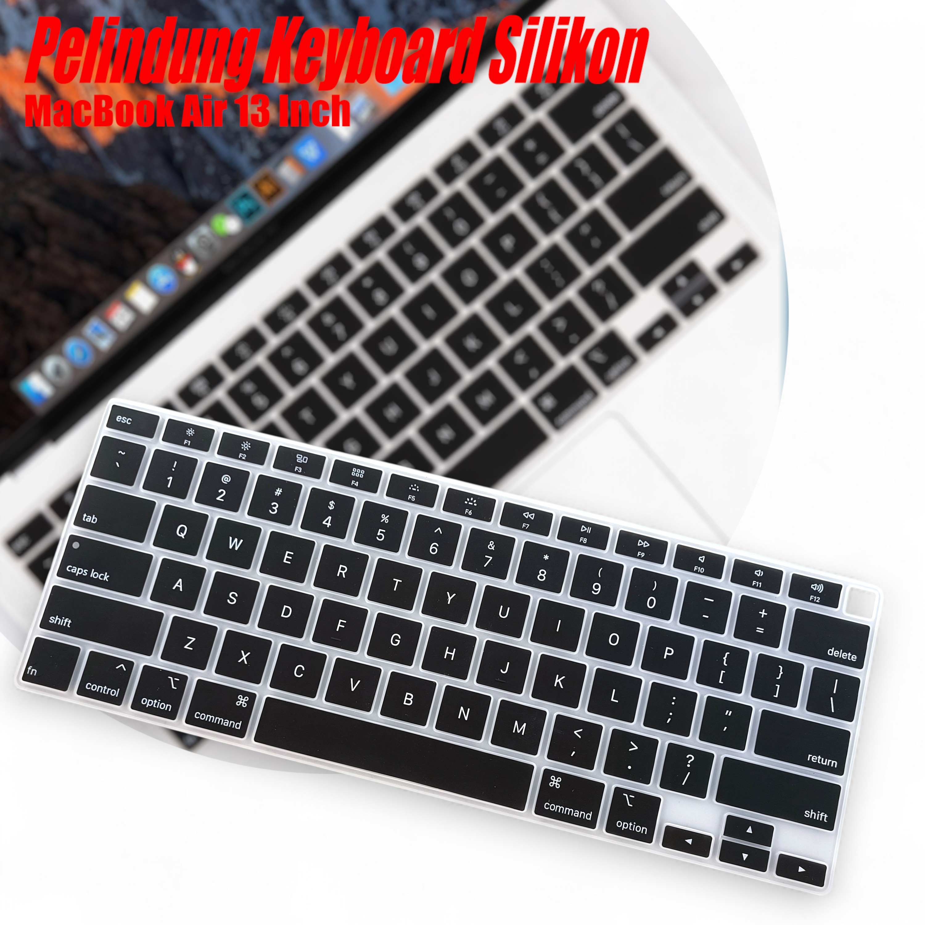 Gambar produk URBANSKY Pelindung Keyboard Silikon MacBook Air 13 Inch A2337 A2179 US - U-13