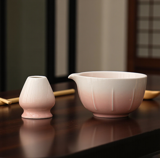 Gambar produk Dreambu Mangkuk Teh Set Chawan Chasen Stand Japanese Matcha Bowl 420ml