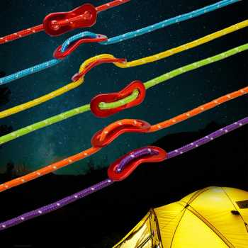 Gambar produk YEAHMAT Tali Paracord Tenda Camping Adventure Windproof 4mmx4M 4 PCS - YG148