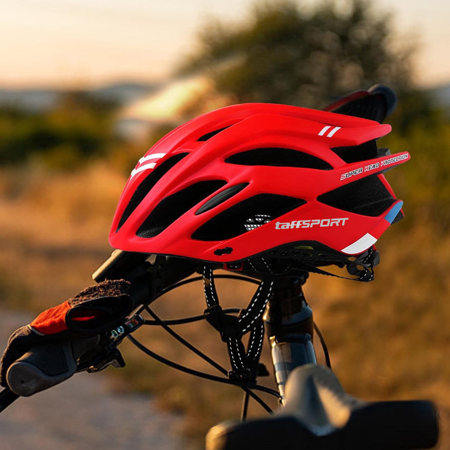 Gambar produk TaffSPORT Helm Sepeda Ultralight Breathable Bicycle Helmet 19 Air Vent - 008A