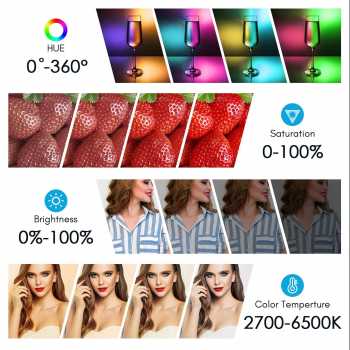 Gambar produk Tolifo Lampu Palm LED RGB Bowens Video Light 2700-6500K 100W - PL-100RGB
