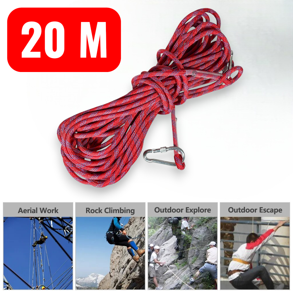 Gambar produk TaffSPORT Tali Outdoor Darurat Panjat Tebing Survival Fire Rope 10mm 20M - DC390