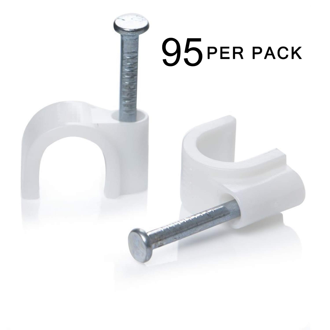 Gambar produk Taffware Klip Kabel Cable Clip Round Wire Management Electrical 100PCS 25mm - YQ801