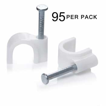Gambar produk Taffware Klip Kabel Cable Clip Round Wire Management Electrical 100PCS 25mm - YQ801