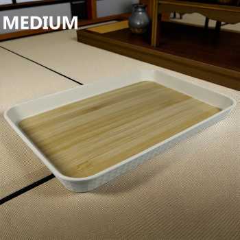 BANDEJA Tea Tray Japanese Wood Style Nampan Plastik Tatakan Gelas Teh - BD027