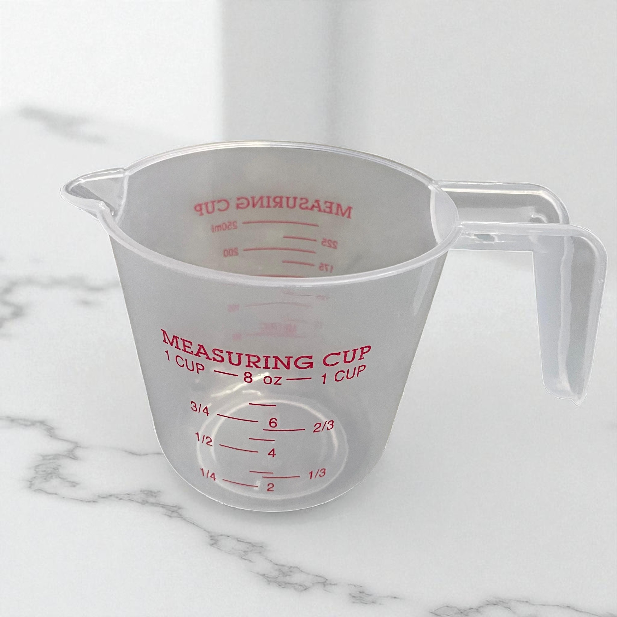 Gambar produk KOLE Gelas Ukur Takaran Plastik Measuring Cup OZ 250ml/500ml/1L 3 PCS - K31
