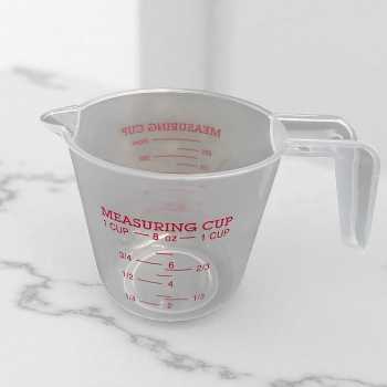 Gambar produk KOLE Gelas Ukur Takaran Plastik Measuring Cup OZ 250ml/500ml/1L 3 PCS - K31