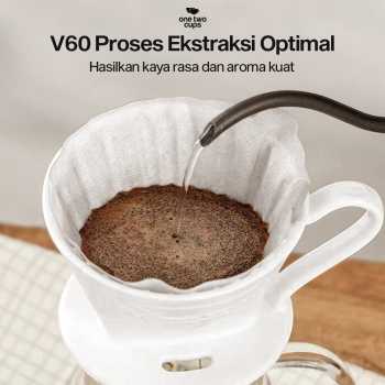 One Two Cups Kertas Saringan Kopi Filter Paper V60 2-4 Cups 100 PCS - U102 Gambar produk One Two Cups Kertas Saringan Kopi Filter Paper V60 2-4 Cups 100 PCS - U102