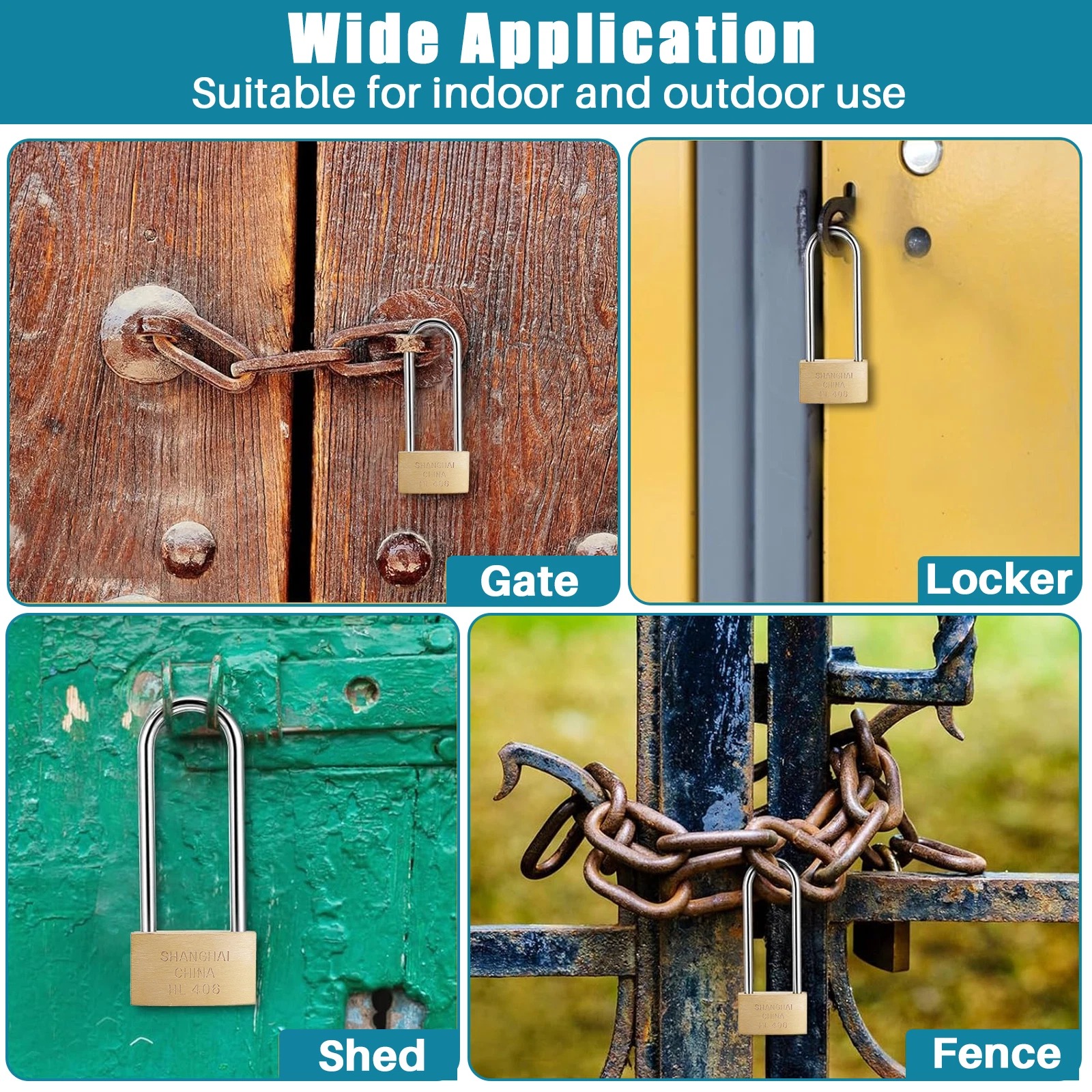 Gambar produk SHXH Gembok Rumah Anti Maling Padlock Copper Lock S - SHX127