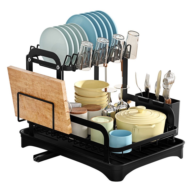 Gambar produk Elemore Rak Piring Dapur Wastafel Carbon Steel Drying Storage Rack - E42