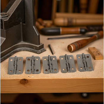 Gambar produk KitTrader Engsel Pintu Lemari Kabinet Door Hinge 4 Hole 21x30mm 10 PCS - KT519