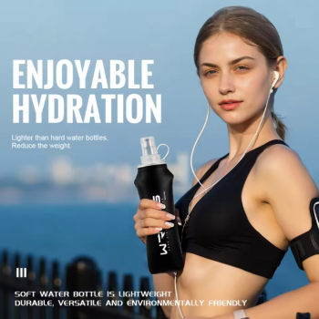TaffSPORT Botol Minum Soft Flask Foldable Sport Water Bottle TPU 500ml - TS879