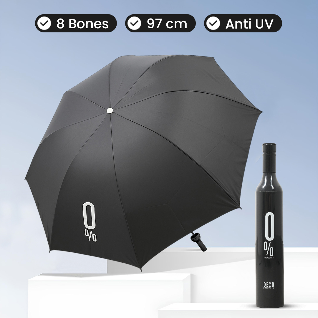 Gambar produk Deco Payung Lipat Buka Tutup Manual Botol Wine Anti UV 8 Bone 97cm - YS06
