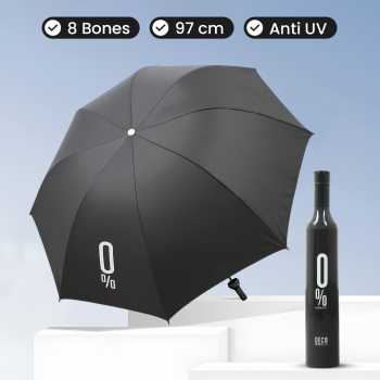 Deco Payung Lipat Buka Tutup Manual Desain Botol Wine Anti UV 97cm - YS06