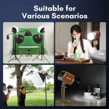Gambar produk Tolifo Lampu Palm LED Bowens Video Light Bi-Color 2700-6500K 100W - PL-100B
