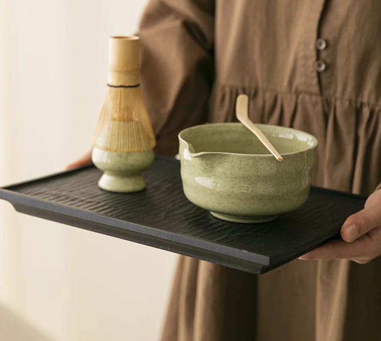 Gambar produk CZSAE Matcha Set Kit Chawan Chasen Stand Chashaku Ceramic 500ml 4 PCS - CZ3