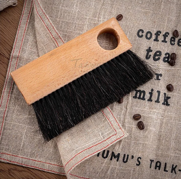 Gambar produk RANAR Kuas Pembersih Mesin Espresso Coffee Bar Cleaning Powder Brush - GH5