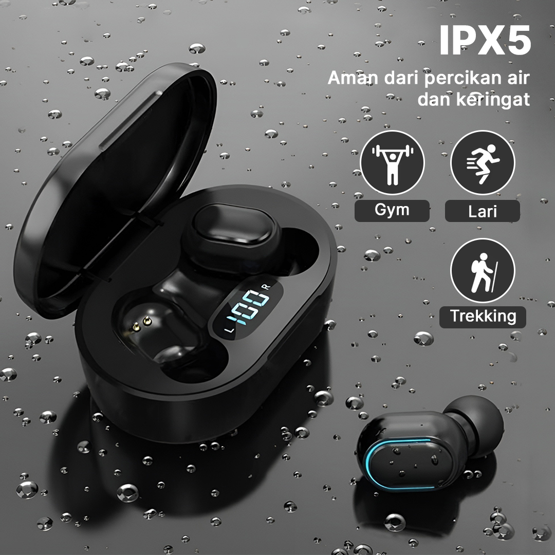 Gambar produk S-Way Earphone Bluetooth 5.3 TWS HiFi Noise Reduction Waterproof - E7S