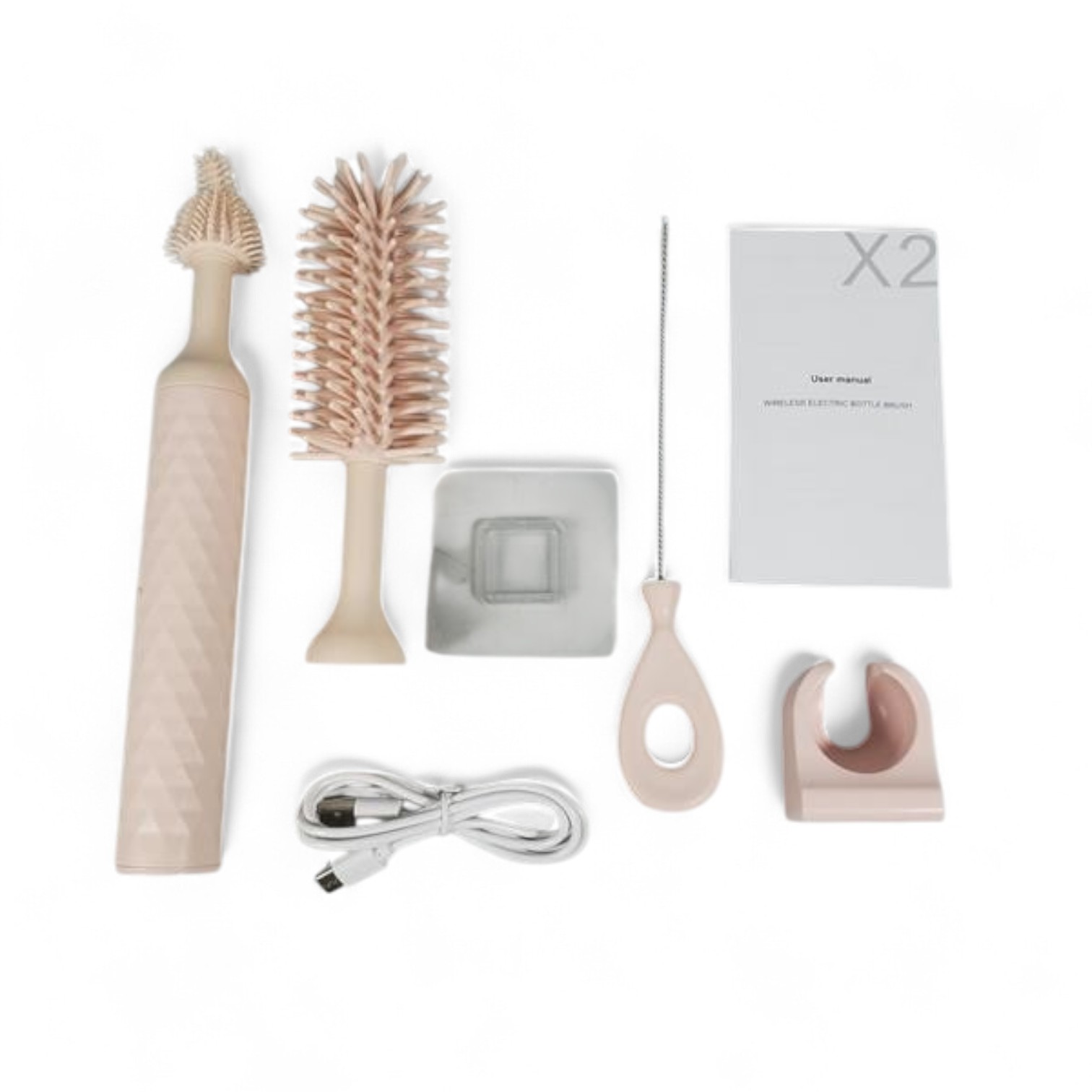 Gambar produk FMA Set Sikat Pembersih Botol Elektrik Silicone Cleaning Brush 1200mAh - X2