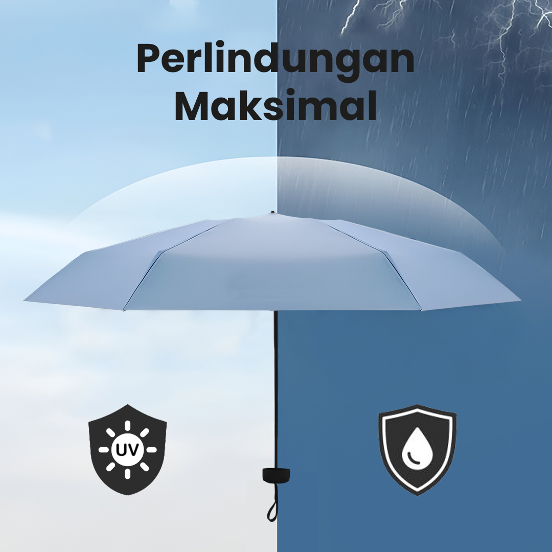 Gambar produk MUCAI Payung Lipat Kecil Portable Anti UV Waterproof UPF 50+ - 190T