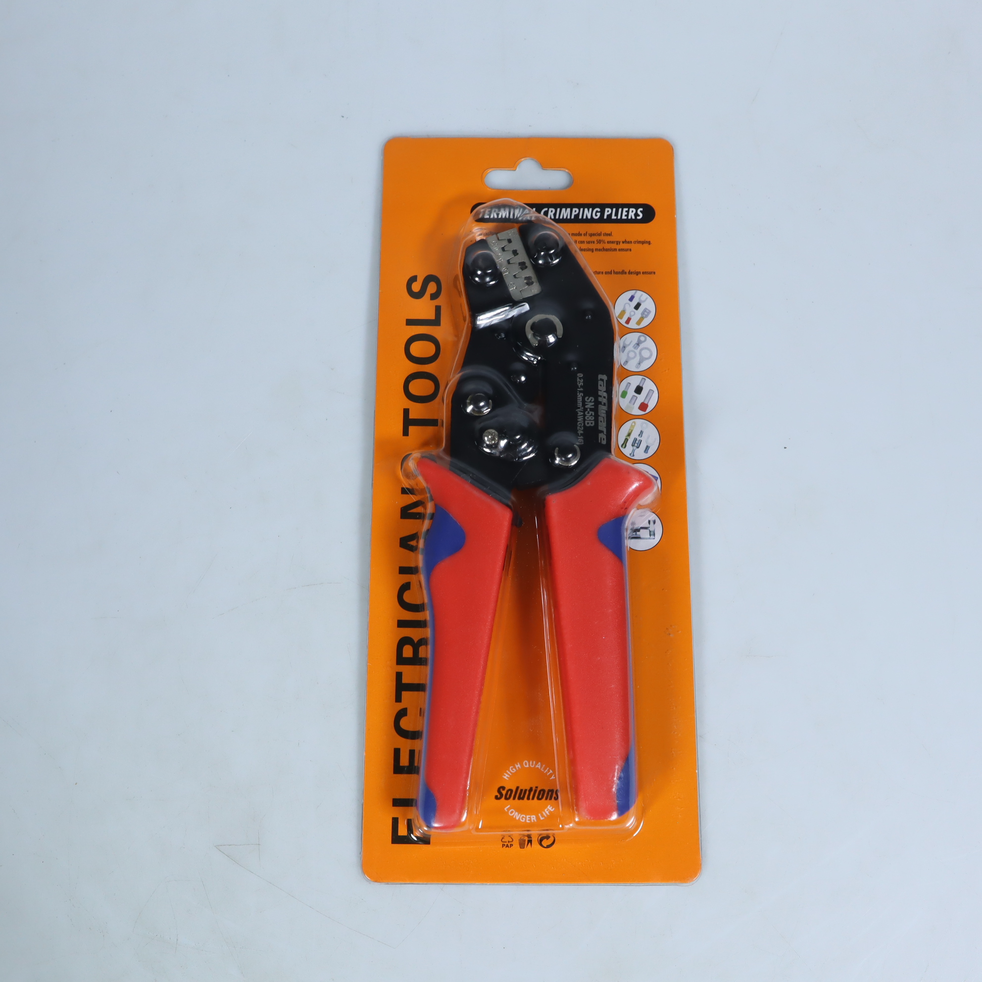 Gambar produk Taffware Tang Crimper Terminal Cable Crimping Plier Compression Tool - SN-58B