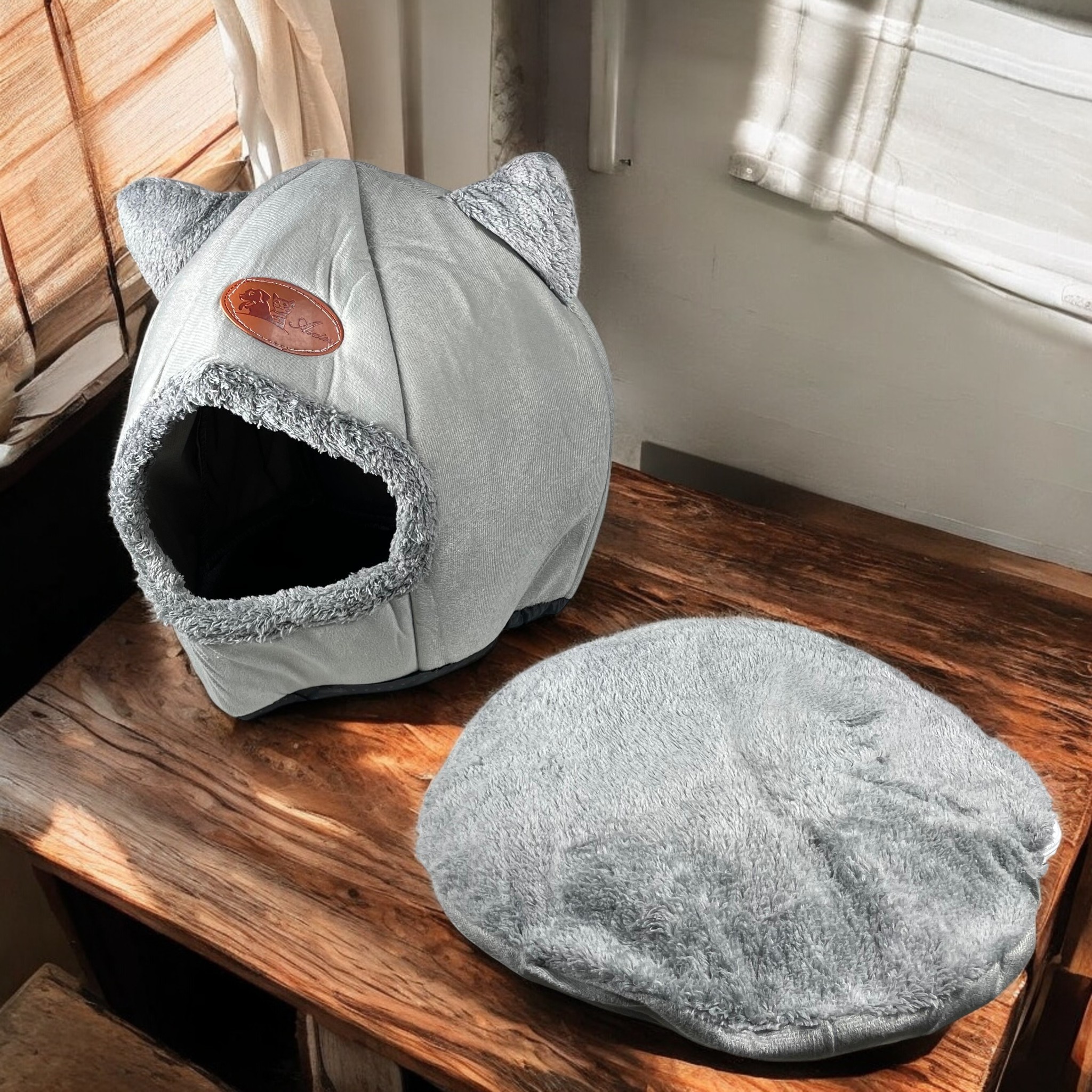 Gambar produk AOXIN Tempat Tidur Hewan Peliharaan Kucing Cat House Tent M - HTC01