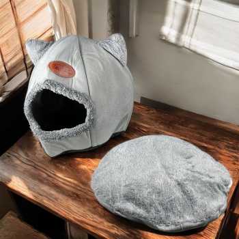 Gambar produk AOXIN Tempat Tidur Hewan Peliharaan Kucing Cat House Tent M - HTC01