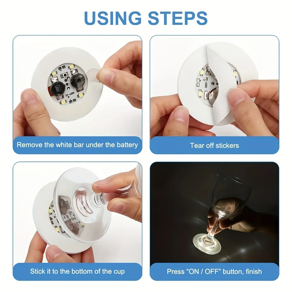 Gambar produk Loguide Lampu Alas Botol Wine Bottle Stickers LED Coaster Light - LG230