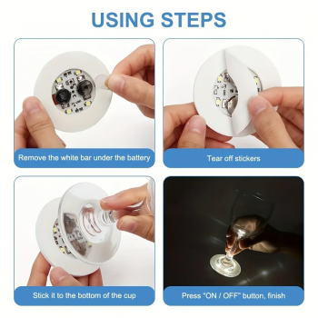 Gambar produk Loguide Lampu Alas Botol Wine Bottle Stickers LED Coaster Light - LG230