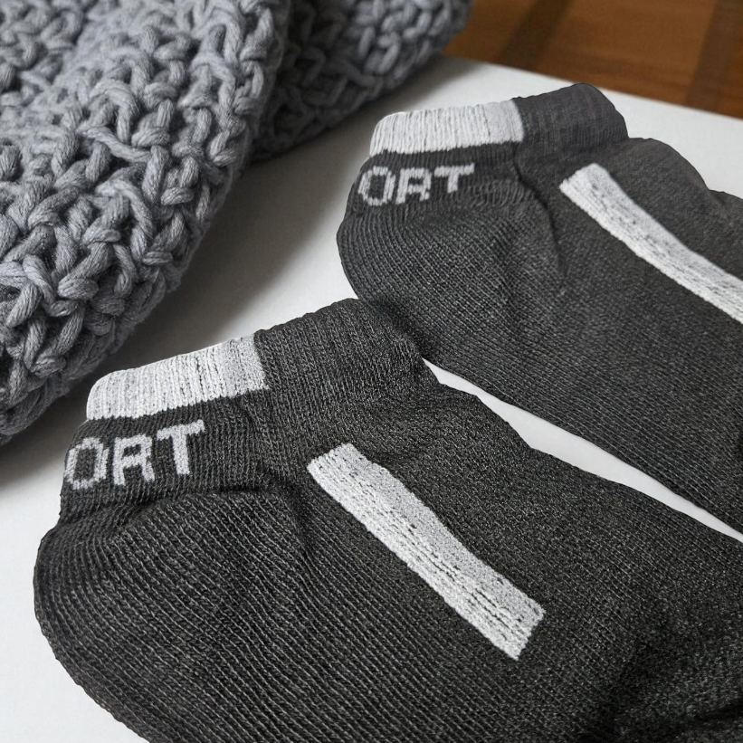 Gambar produk LKWDer Kaos Kaki Ankle Olahraga Anti Bacteria Sock Pria 5 Pasang 43-48 - LK4