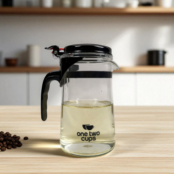 Gambar produk One Two Cups Teko Teh Kaca Saringan Tahan Panas Infuser Teapot 700ml - K1
