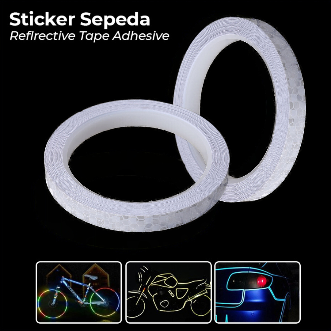 Gambar produk DUUTI Stiker Sepeda Reflective Tape Adhesive MTB Bike 8Mx1cm - MT800