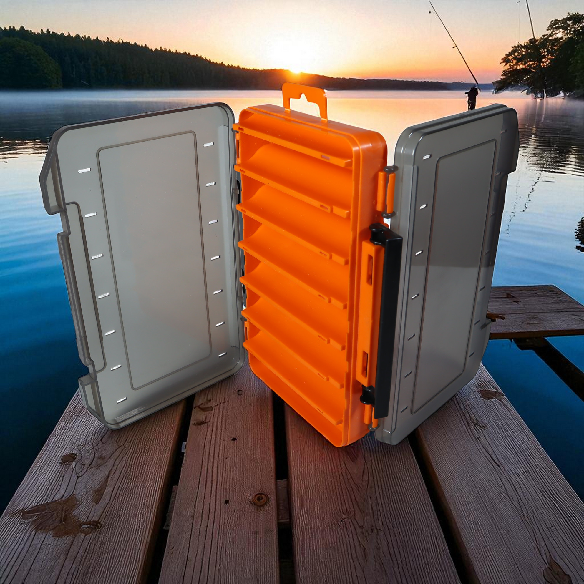 Gambar produk ZUHE Kotak Perkakas Kail Pancing Tackle Box Double Side 14 Grid - ZU402
