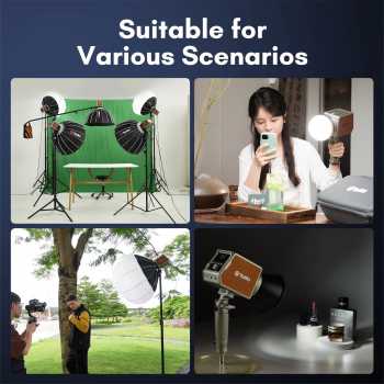 Gambar produk Tolifo Lampu Palm LED Bowens Video Light Bi-Color 2700-6500K 60W - PL-60B