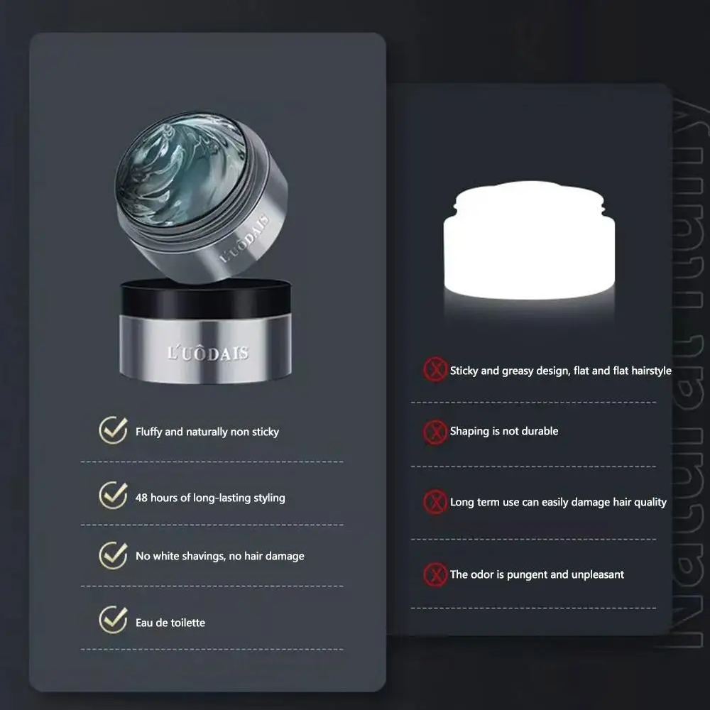 Gambar produk LUODAIS Hair Styling Wax Natural Soft Texture 100ml - LD393