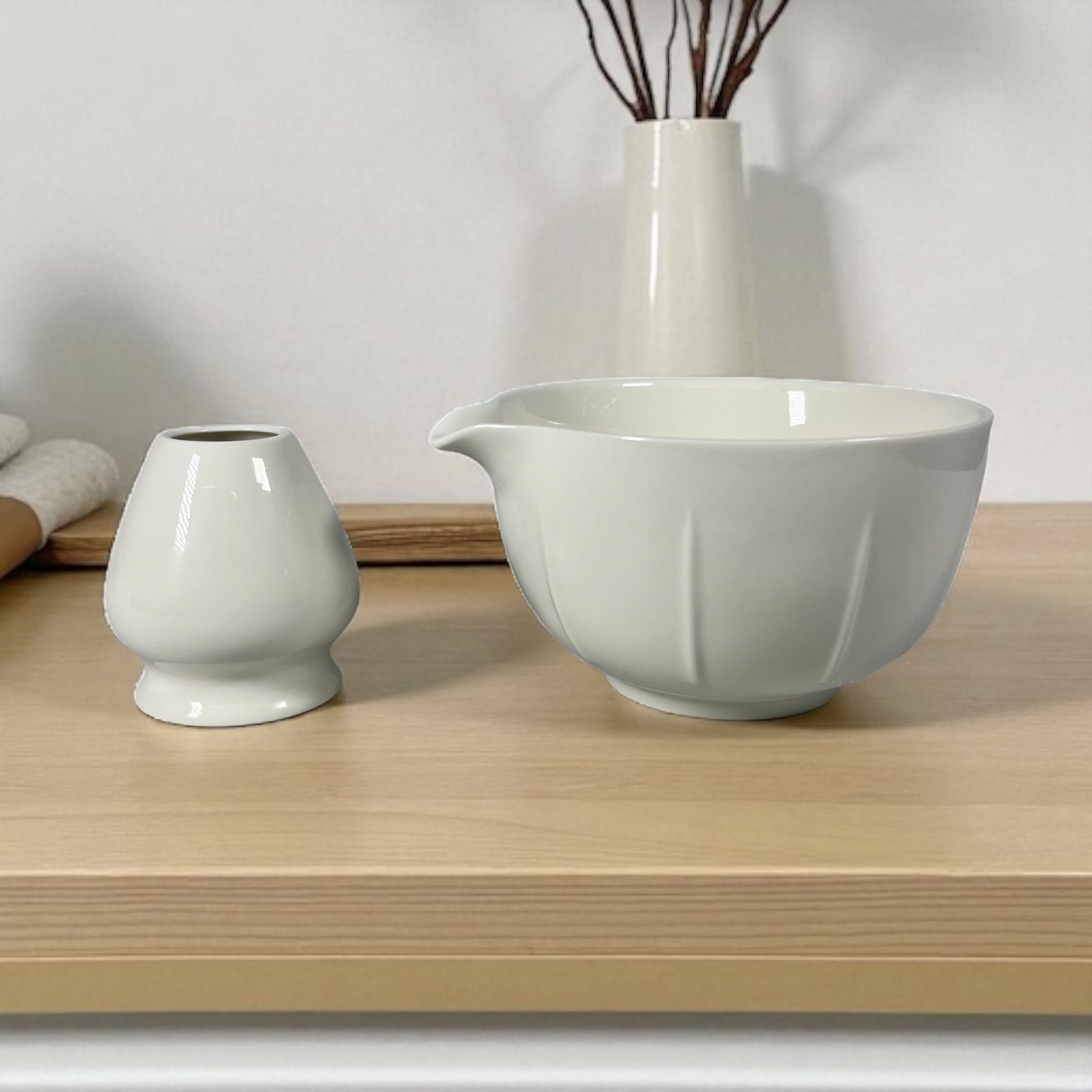 Dreambu Mangkuk Teh Set Chawan Chasen Stand Japanese Matcha Bowl 420ml Gambar produk Dreambu Mangkuk Teh Set Chawan Chasen Stand Japanese Matcha Bowl 420ml