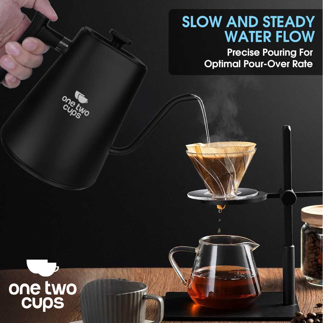 Gambar produk One Two Cups Teko Listrik Kopi Pemanas Air Leher Angsa 1200W 1L - KT10 PRO