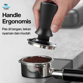 Gambar produk One Two Cups Tamper Kopi Espresso Base Spring Loaded Stainless Steel 58mm - FEN59