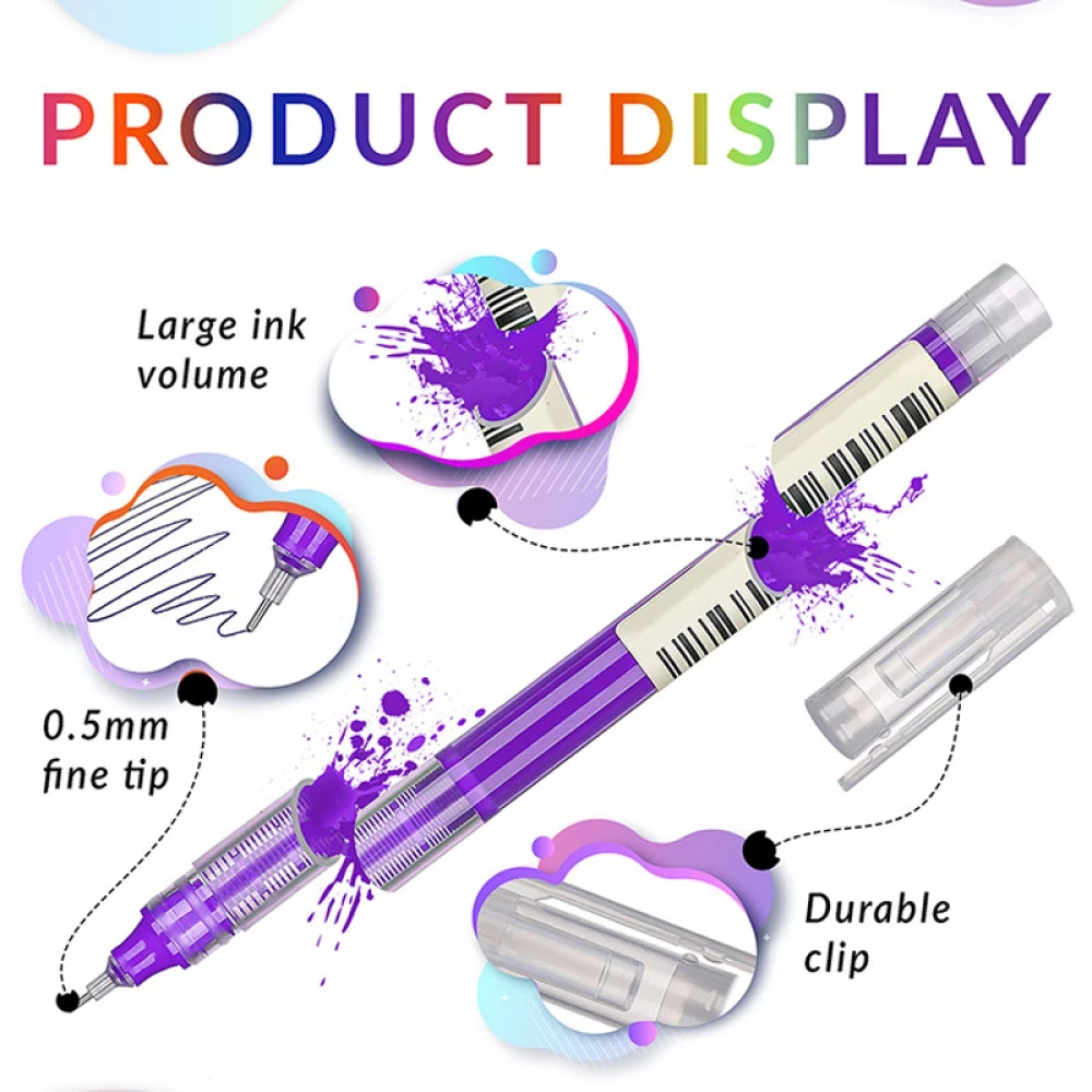 Gambar produk Xuanxuan Pulpen Bolpen Warna Warni Color Ballpoint Gel Pen 0.5mm - XX633