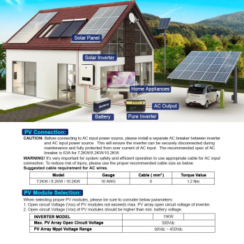 Gambar produk XMSJ Inverter Solar Controller Hybrid DC 48V to AC 230V 8200W - XS906