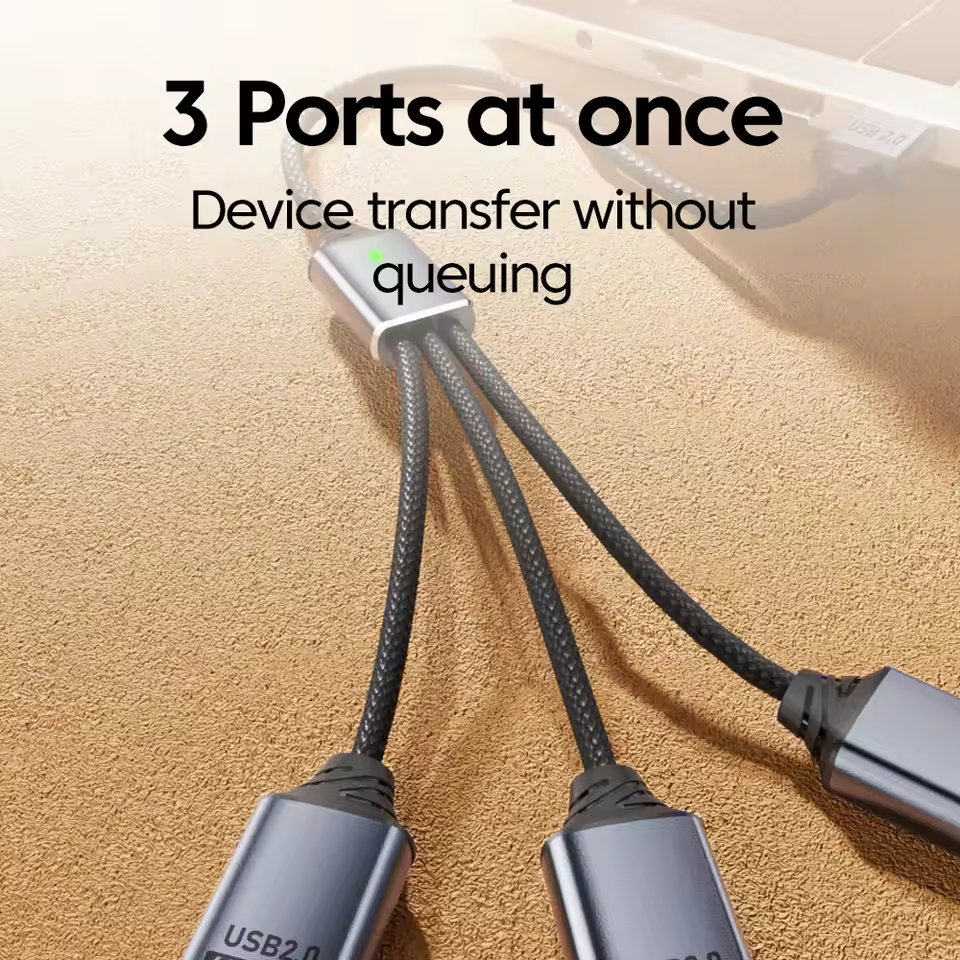 Gambar produk DIXSIG Kabel OTG Splitter 3in1 USB Type C Male to Female with Adapter - DG-101