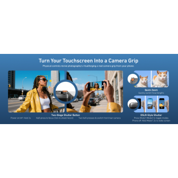Gambar produk TELESIN Fun Shot Magnetic Phone DSLR Style Shutter Grip for iPhone - P5-MP-001BK