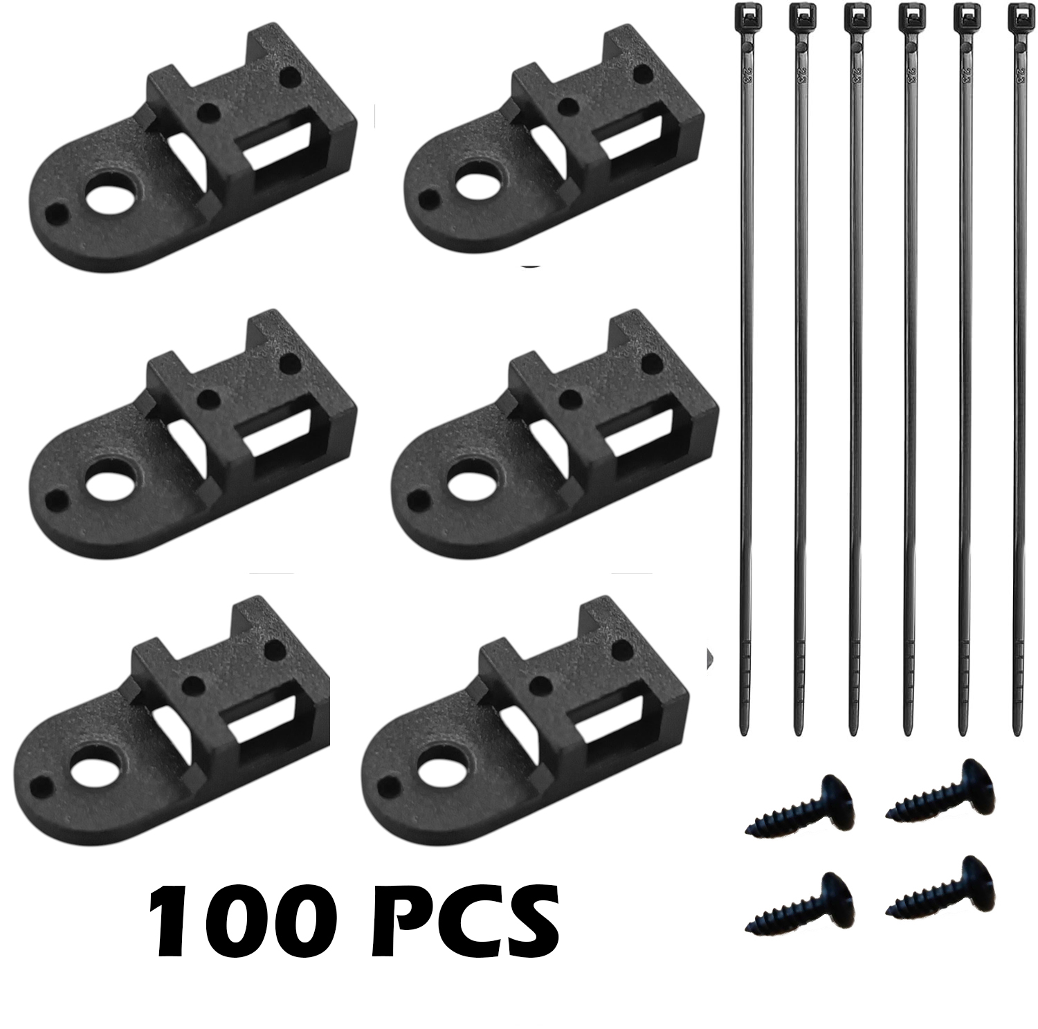 Gambar produk ZYCN Dudukan Kabel Ties Tie Mount Cord Organizer Saddle Shape 100 PCS - HC0-M3