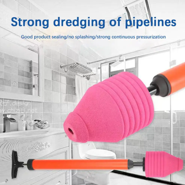 Gambar produk NUSIMBA Alat Pompa Sedot WC Toilet Unblock Plunger High Pressure - NU23