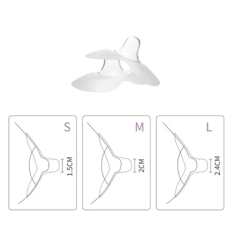 Gambar produk HC Pelindung Puting ASI Breastfeeding Nipple Sillicon Protector 1 Pair M - HMN002