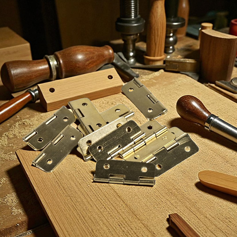 Gambar produk KitTrader Engsel Pintu Lemari Kabinet Door Hinge 4 Hole 21x30mm 10 PCS - KT519