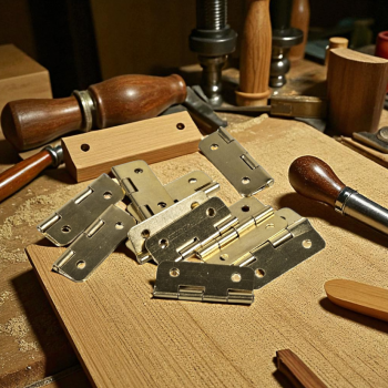 Gambar produk KitTrader Engsel Pintu Lemari Kabinet Door Hinge 4 Hole 21x30mm 10 PCS - KT519