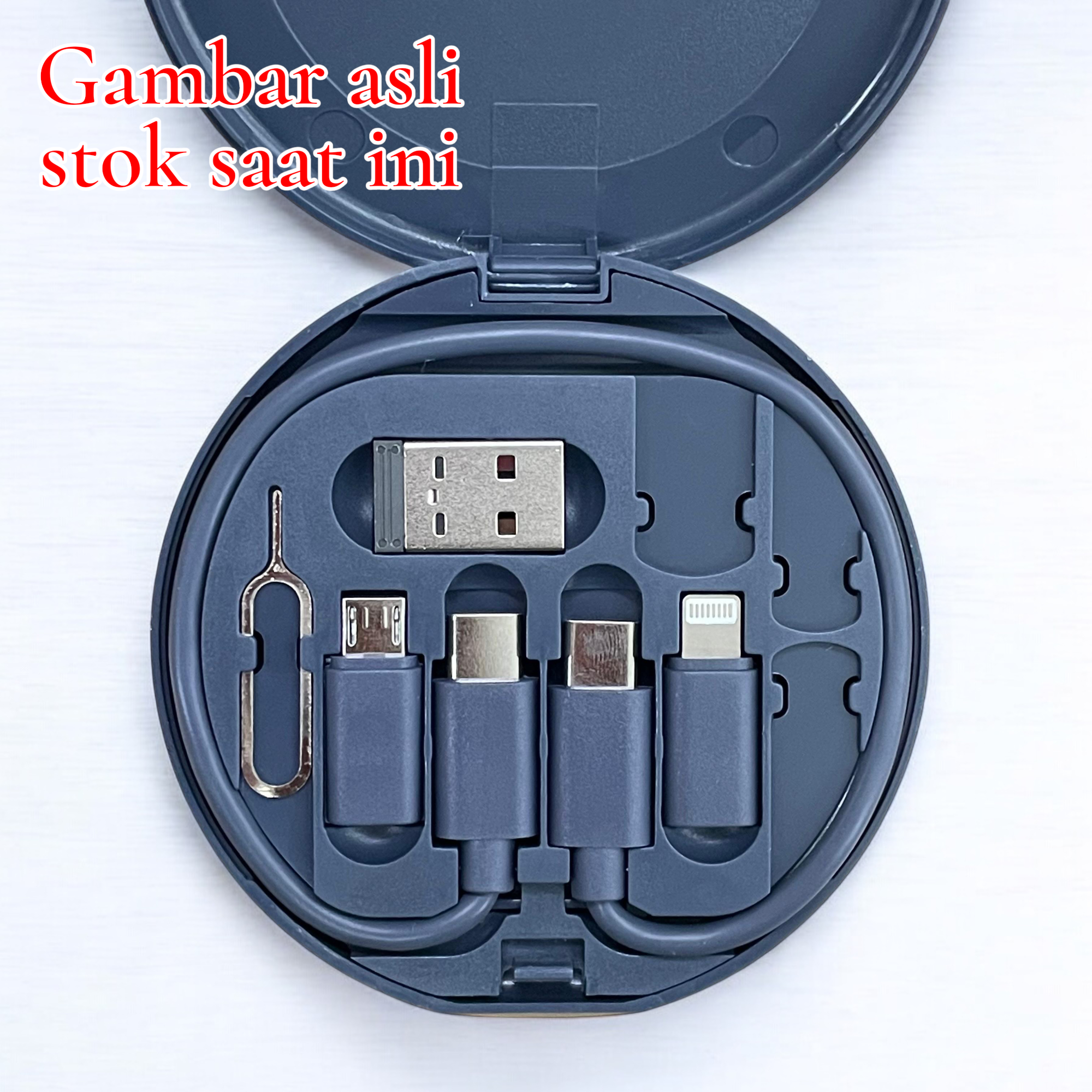 Gambar produk EXMI Set Kabel Charger Lightning Micro USB Type C with Case 60W - EX-6