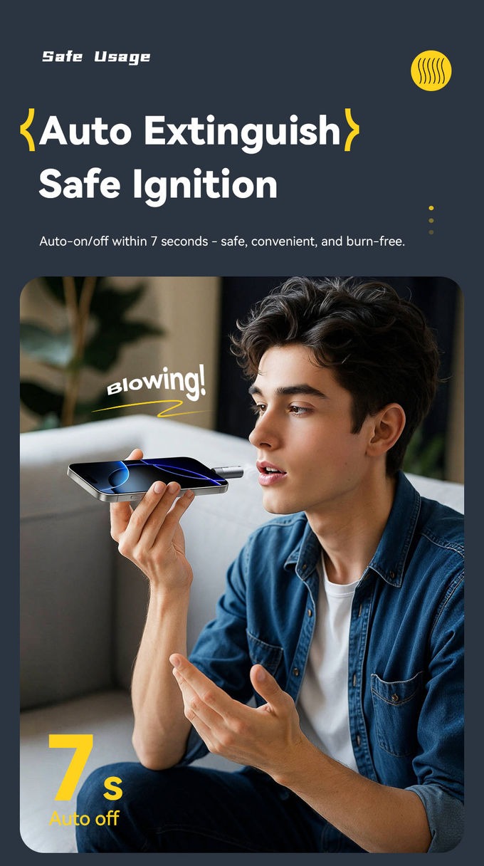 Gambar produk ESSAGER Korek Api Elektrik Cigarette Lighter Mini Portable USB Type C Male - ES-OTG29